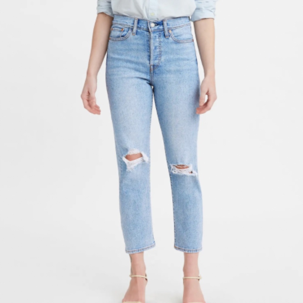LEVI'S Wedgie Ripped Straight Leg Jeans